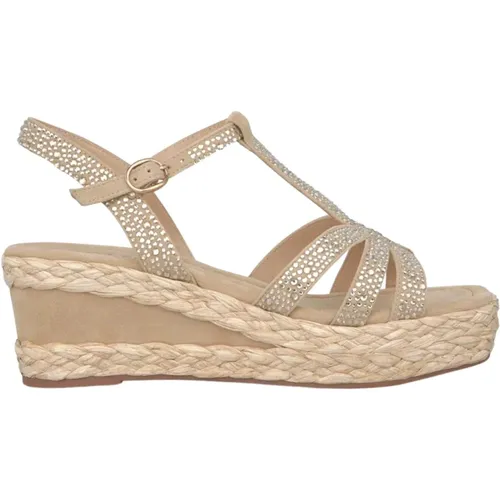 Woven Wedge Sandals with Embellishments , female, Sizes: 9 UK, 5 UK, 8 UK, 4 UK, 7 UK, 6 UK - Alma en Pena - Modalova