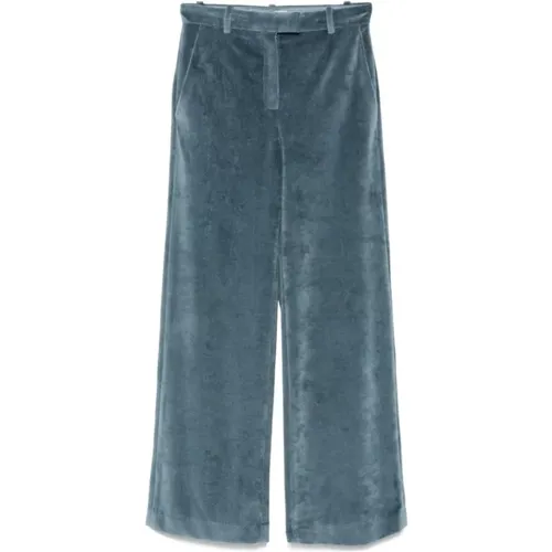 Samteffekt hellblaue Hose , Damen, Größe: L - Circolo 1901 - Modalova