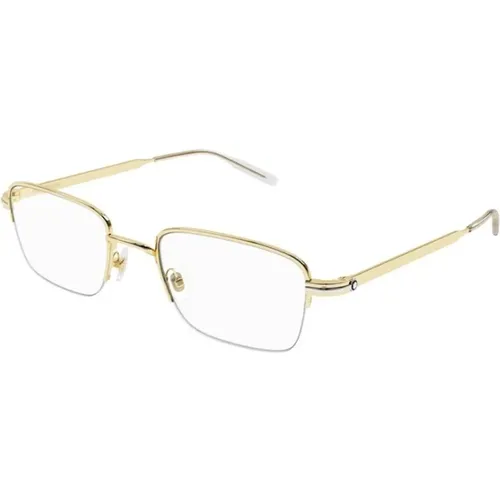 Luxuriöse Goldene Brillenfassungen , unisex, Größe: 54 MM - Montblanc - Modalova