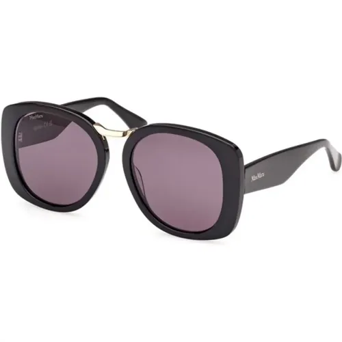 Shiny Smoke Sunglasses Bridge , unisex, Sizes: 55 MM - Max Mara - Modalova