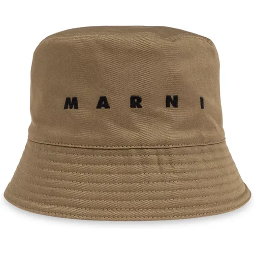 Hats, male, , Size: M Hat with logo - Marni - Modalova