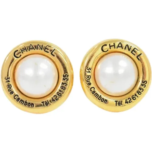 Pre-owned Jewellery, female, , Size: ONE SIZE Pre-owned Metal earrings - Chanel Vintage - Modalova