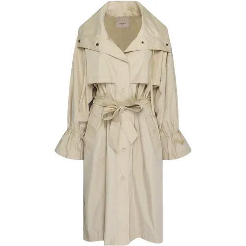 Trench Coats, female, , Size: XL Taffeta Trench Coat - Twinset - Modalova