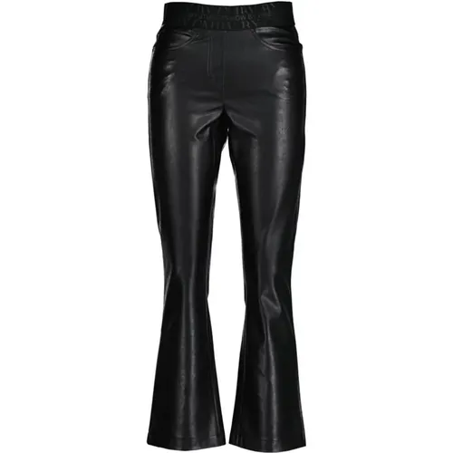 Flared Leather Trousers , female, Sizes: S - CAMBIO - Modalova