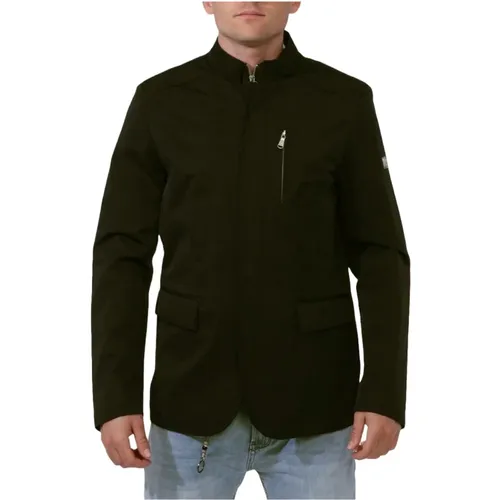 Schwarze synthetische Jacke für Männer , Herren, Größe: 2XL - YES ZEE - Modalova