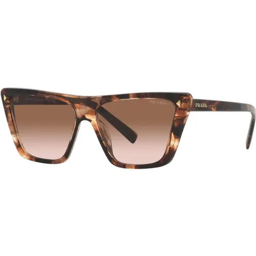 Caramel Havana Sunglasses Shaded , female, Sizes: 55 MM - Prada - Modalova