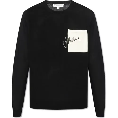 Wollpullover mit Logo , Herren, Größe: M - JW Anderson - Modalova