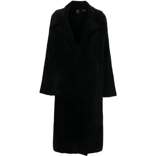 Faux-Fur Notched Lapel Coat PINKO - pinko - Modalova