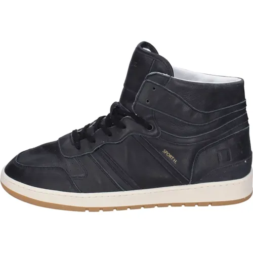 Sneakers, male, , Size: 9 US Leather High Top Mens Sneakers - D.a.t.e. - Modalova