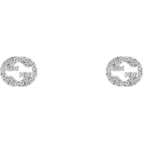 Ybd729408003 - Ohrringe aus 18 kt Weißgold und Diamanten - Gucci - Modalova