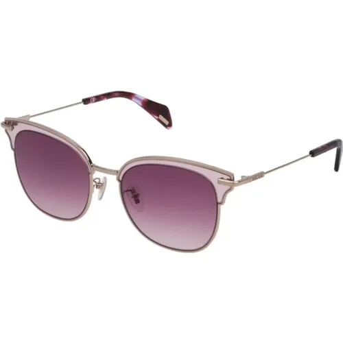 Sunglasses, unisex, , Size: 53 MM Shine 1 Spl622 Sunglasses Rose Gold/Violet - Police - Modalova