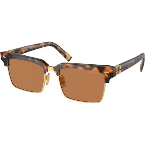 Braune Carey Sonnenbrille Modell 19P2Z1 - Miu Miu - Modalova