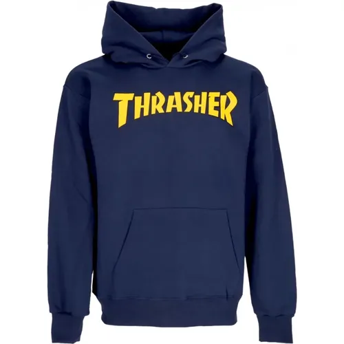 Navy Logo Hoodie Streetwear Cover - Thrasher - Modalova