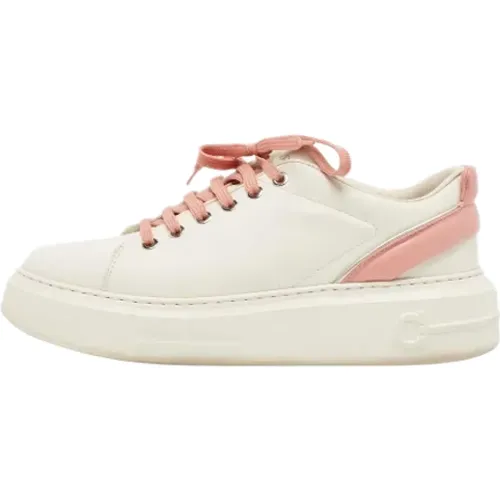 Pre-owned Leather sneakers , female, Sizes: 5 1/2 UK - Salvatore Ferragamo Pre-owned - Modalova