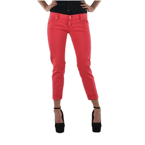 Korall Capri Slim-fit Jeans , Damen, Größe: M - Dsquared2 - Modalova