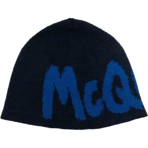 Beanies, male, , Size: M Wool Logo Hat - alexander mcqueen - Modalova