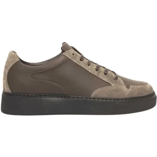 Beige Leather Sneaker with Logo , male, Sizes: 10 UK, 8 UK, 7 UK - Cerruti 1881 - Modalova