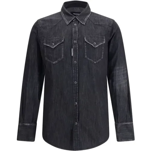 Denim Shirts, male, , Size: S Classic Western Shirt - Dsquared2 - Modalova