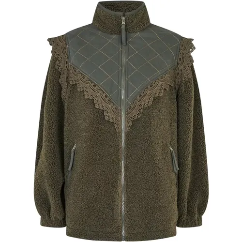 Faux Fur & Shearling Jackets, female, , Size: M Faux Fur Shearling Fall Jacket - Lollys Laundry - Modalova