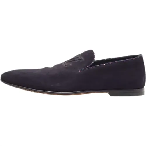 Pre-owned Flats, male, , Size: 7 1/2 US Pre-owned Suede flats - Louis Vuitton Vintage - Modalova