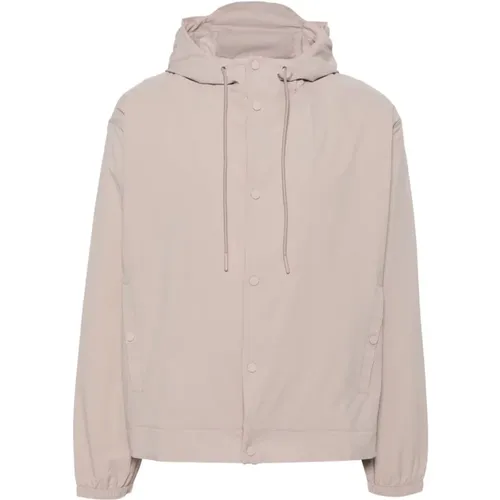 Light Grey Windbreaker Hooded Jacket , male, Sizes: M, L, XL, S - Calvin Klein - Modalova