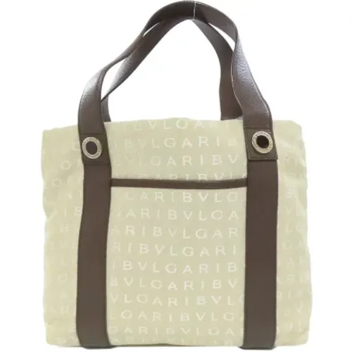 Pre-owned Tote Bags, female, , Size: ONE SIZE Pre-owned Canvas handbags - Bvlgari Vintage - Modalova