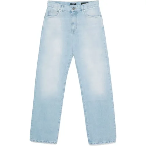 Denim Straight Leg Trousers , male, Sizes: W31, W34, W33, W30, W32 - Balmain - Modalova