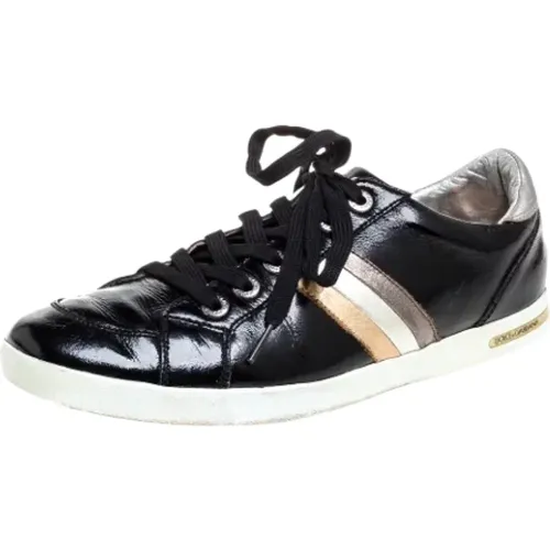 Pre-owned Sneakers, female, , Size: 11 US Pre-owned Leather sneakers - Dolce & Gabbana Pre-owned - Modalova