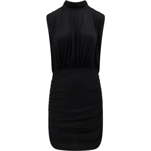 Schwarzes Ärmelloses Kleid mit Rückenausschnitt - Semicouture - Modalova
