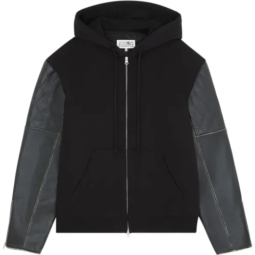 Zip-Up Hooded Jacket , male, Sizes: L - MM6 Maison Margiela - Modalova