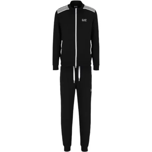 Training Sets, male, , Size: XL Cotton Complete Tracksuit with Logo - Emporio Armani EA7 - Modalova