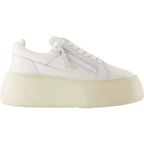 Sneakers, female, , Size: 9 US Leather Maxi Sneakers - giuseppe zanotti - Modalova