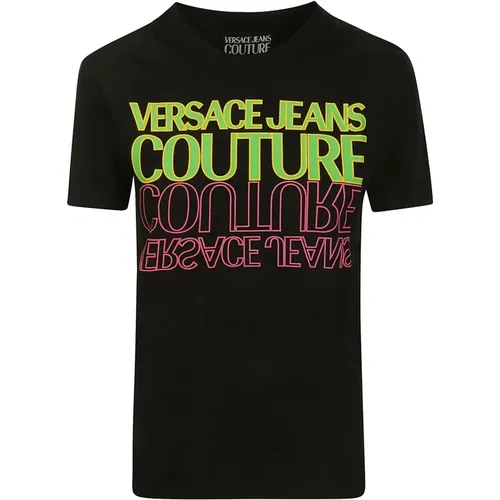 Upside Down C T-Shirt , male, Sizes: M, S, L - Versace Jeans Couture - Modalova