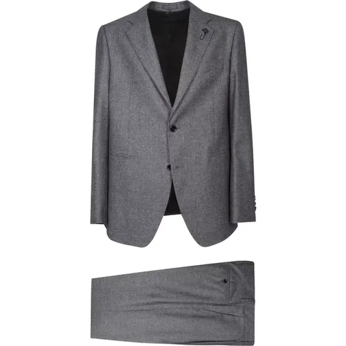 Single Breasted Suits, male, , Size: XL Elegant Grey Suit Aw24 - Lardini - Modalova