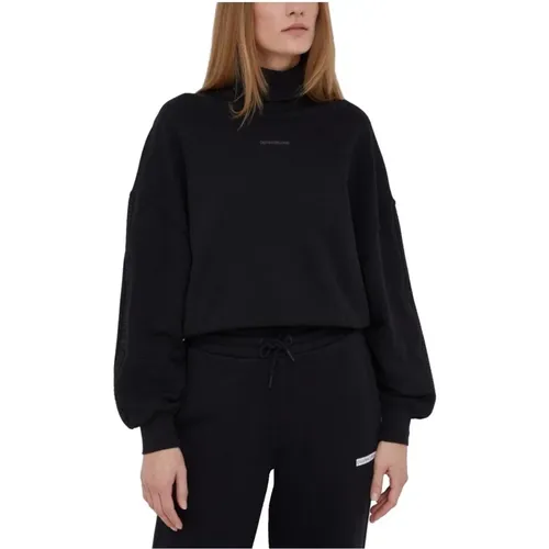 Gemütlicher Schwarzer Logo Sweatshirt , Damen, Größe: S - Calvin Klein - Modalova