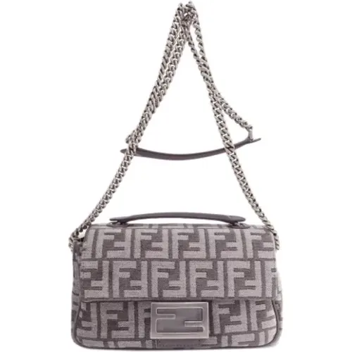 Pre-owned Cross Body Bags, female, , Size: ONE SIZE Pre-owned Cotton shoulder-bags - Fendi Vintage - Modalova