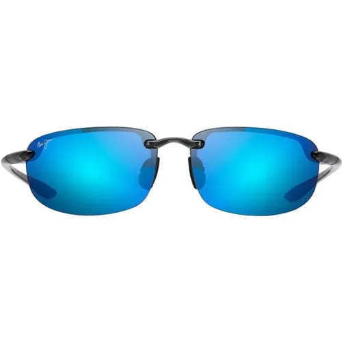 Mens Sport Sunglasses with Polarized Blue Hawaii Lenses , male, Sizes: 67 MM - Maui Jim - Modalova