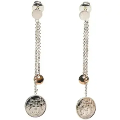 Pre-owned Jewellery, female, , Size: ONE SIZE Pre-owned Silver earrings - Hermès Vintage - Modalova