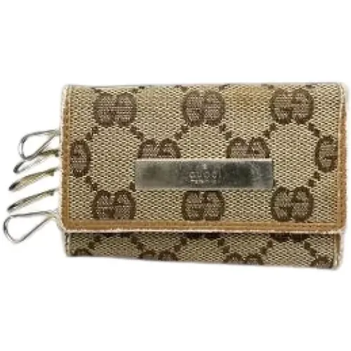 Pre-owned Accessories, female, , Size: ONE SIZE Pre-owned Canvas Key-holder - Gucci Vintage - Modalova