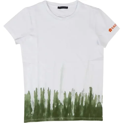 Kinder Militärgrünes T-Shirt mit Logo - Daniele Alessandrini - Modalova