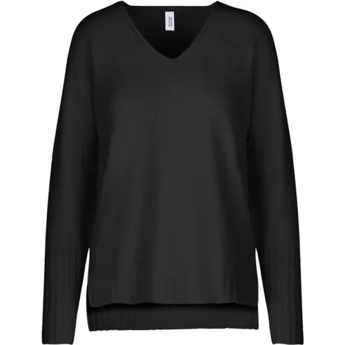 Seamless V-Neck Pullover , female, Sizes: M, S - BomBoogie - Modalova
