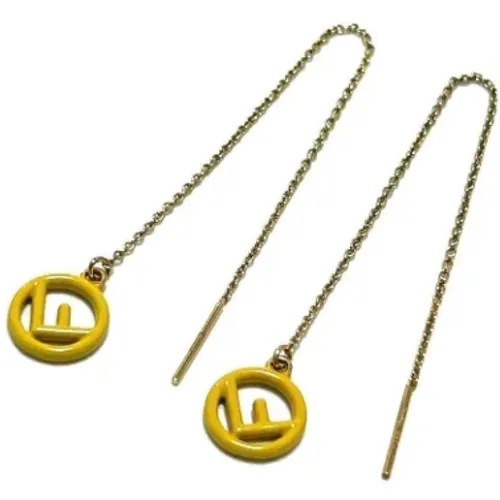 Pre-owned Metal earrings , female, Sizes: ONE SIZE - Fendi Vintage - Modalova