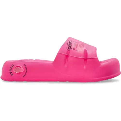 Sliders, female, , Size: 9 US Logo Puffer Slides - Kenzo - Modalova
