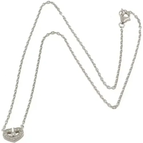 Pre-owned Jewellery, female, , Size: ONE SIZE Pre-owned White Gold necklaces - Cartier Vintage - Modalova