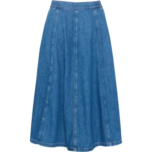 Denim Skirts, female, , Size: S Vintage Denim A-line Skirt - My Essential Wardrobe - Modalova