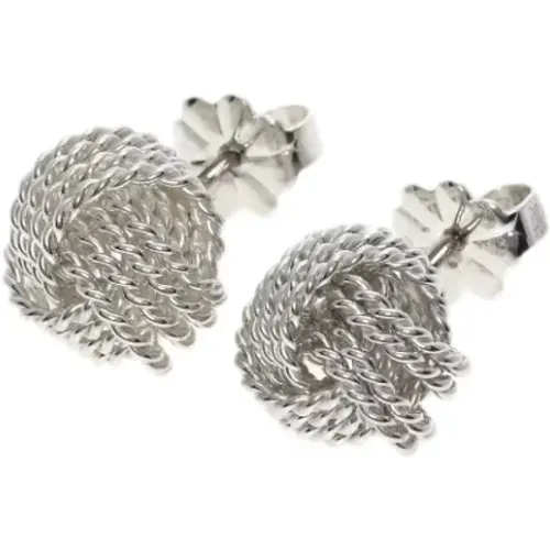 Pre-owned Jewellery, female, , Size: ONE SIZE Pre-owned Silver earrings - Tiffany & Co. Pre-owned - Modalova