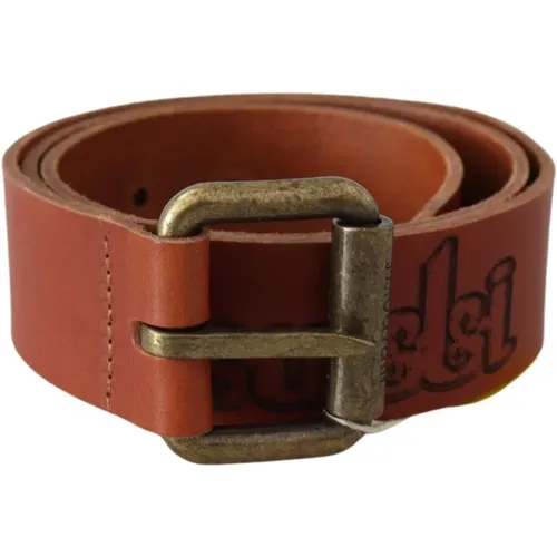 Belts, unisex, , Size: 85 CM Stylish Leather Logo Belt - Just Cavalli - Modalova