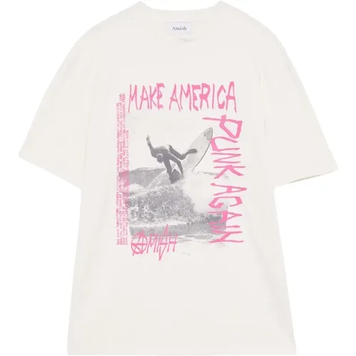 Punk Surf Baumwolle T-Shirt - Amish - Modalova