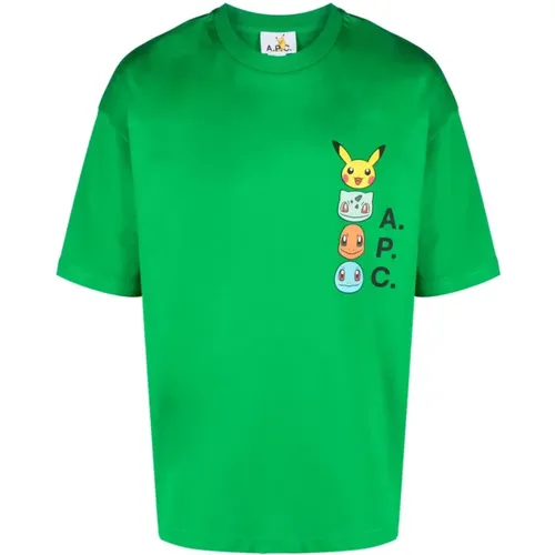 Pokemon T-shirt, 100% Cotton , male, Sizes: M, L - A.p.c. - Modalova