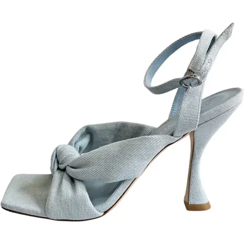 Denim Knöchelriemen Knoten Sandalen , Damen, Größe: 37 EU - Stuart Weitzman - Modalova